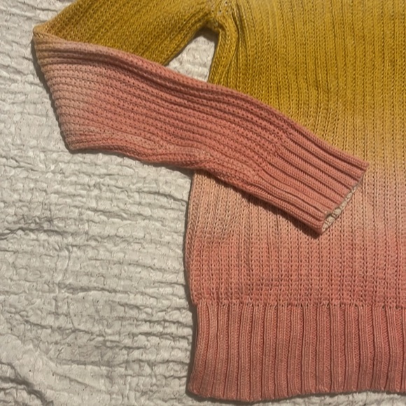 AERIE Ombré Pink/Yellow Sweater - Picture 5 of 9